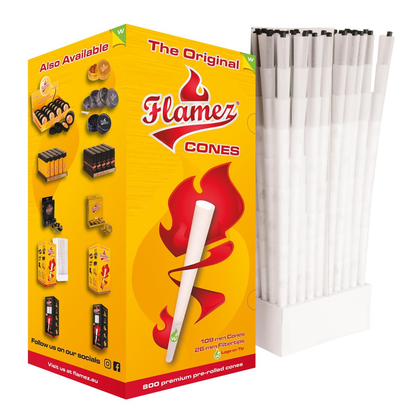 Flamez Cones 109/26Mm W Logo On Tip 800Pcs