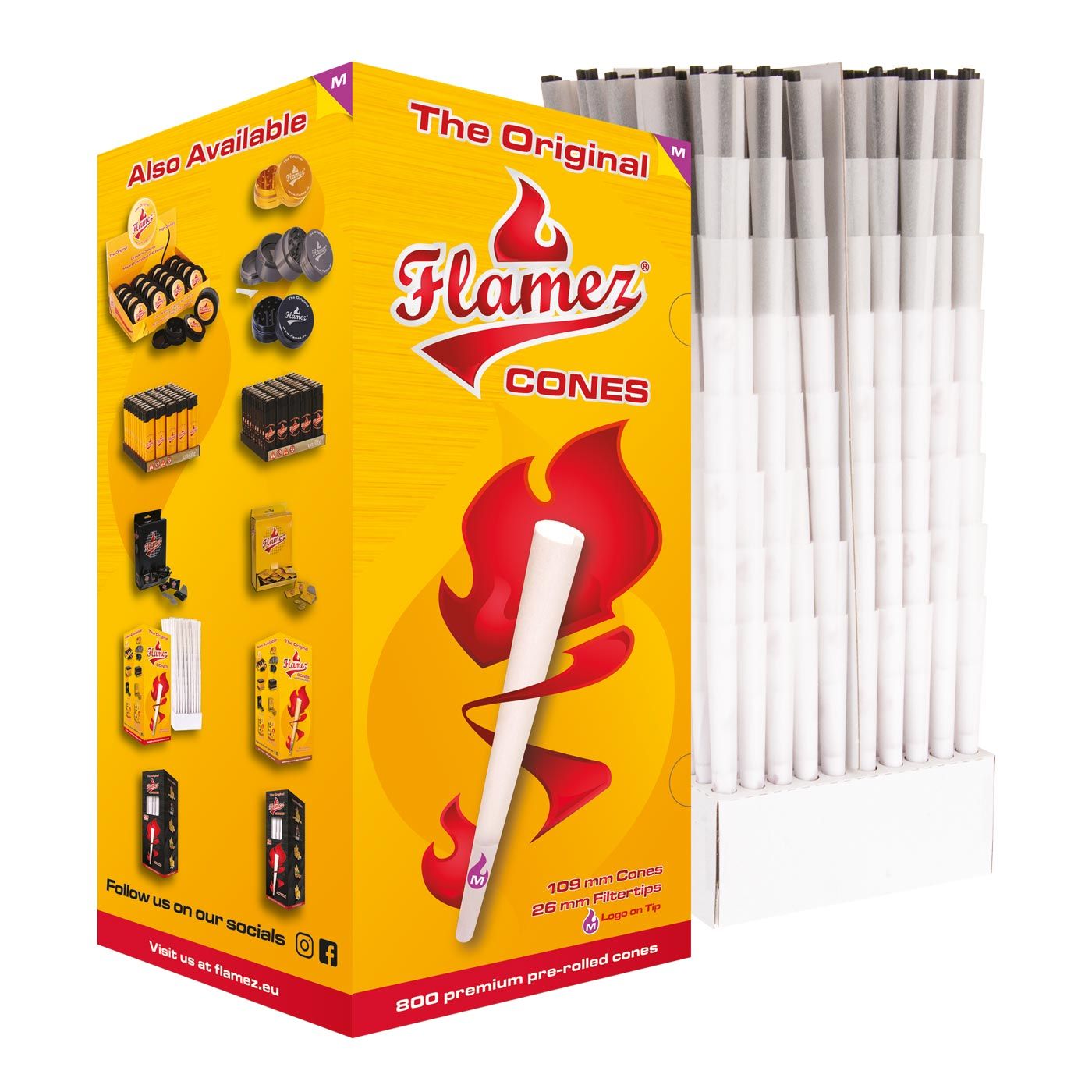 Flamez Cones 109/26Mm M Logo On Tip 800Pcs