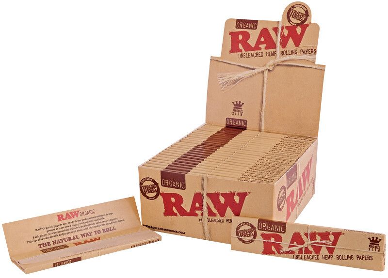 Raw Organic Papers King Size Slim (Box 50/32 Leaves)