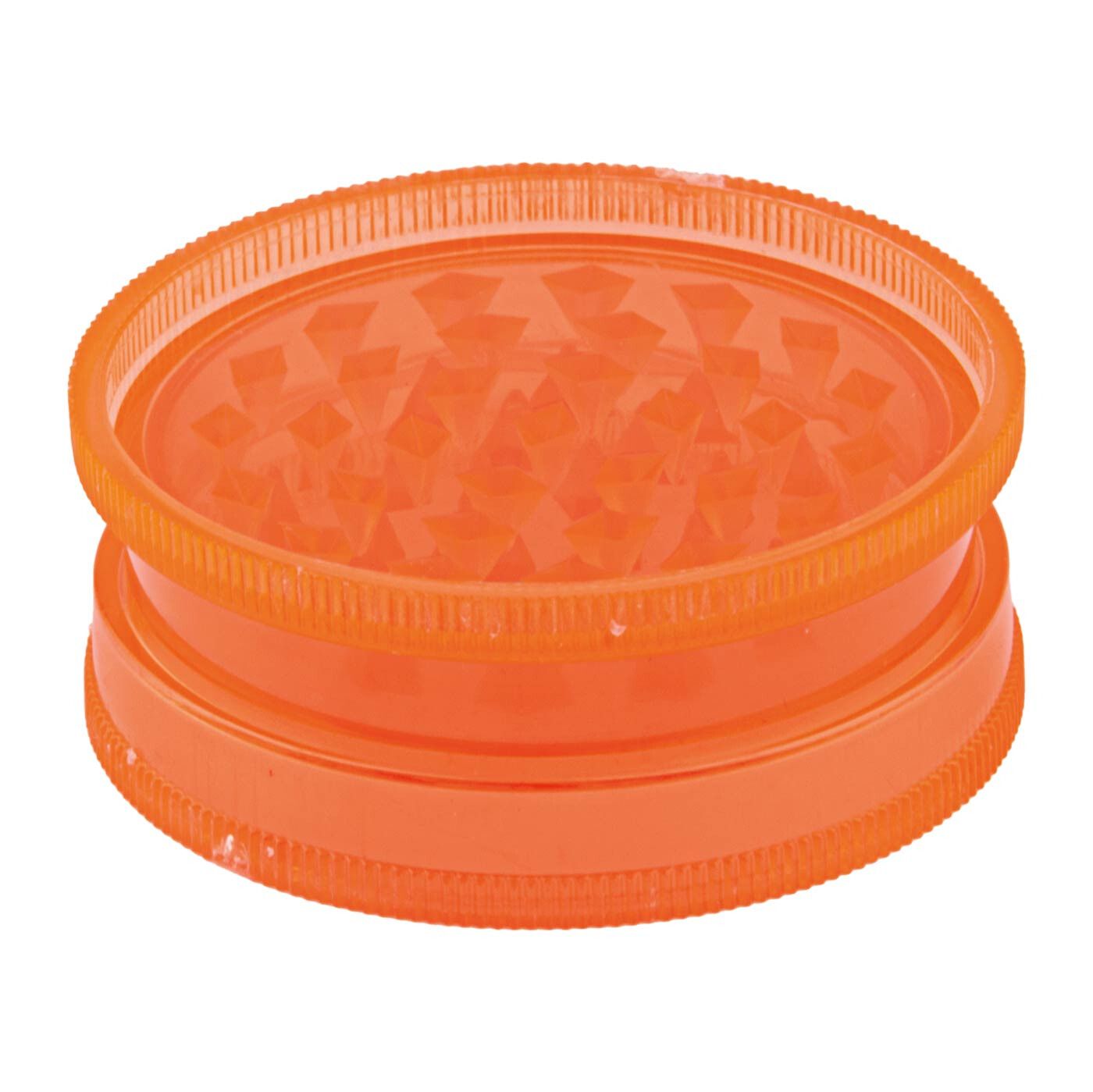 Acrylic Grinder With Stash Compartment Orange